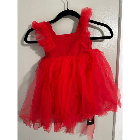 Toddler Red Party Dress - Tulle - 12-24 months - NWT - Picture 1 of 6